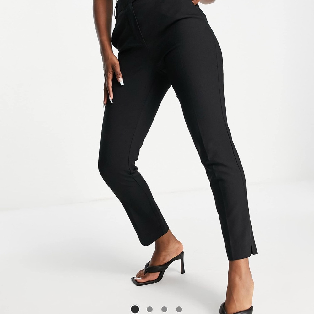 Topshop Slim Cigarette Pants in Black
